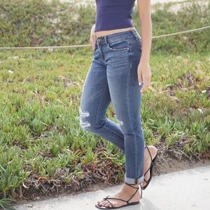 Judy Blue Aubree Mid Rise Distressed Boyfriend Jeans Destroyed Size 15/32